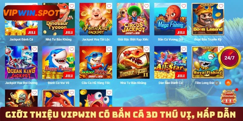 Giới thiệu Vipwin có bắn cá 3D thú vị, hấp dẫn