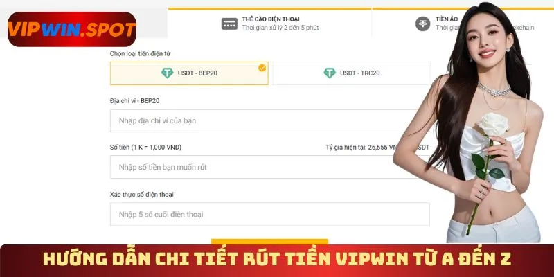 Hướng dẫn chi tiết rút tiền Vipwin từ A đến Z