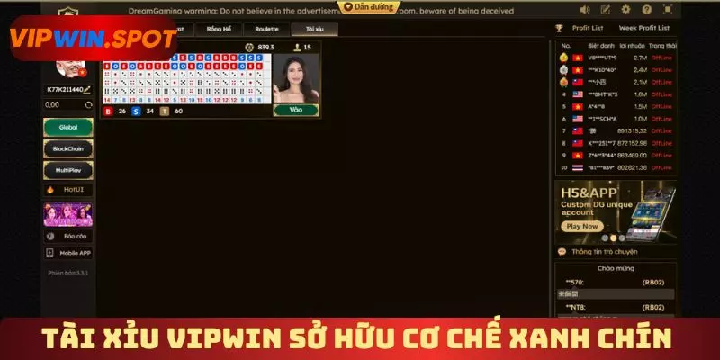 Tài Xỉu Vipwin sở hữu cơ chế xanh chín